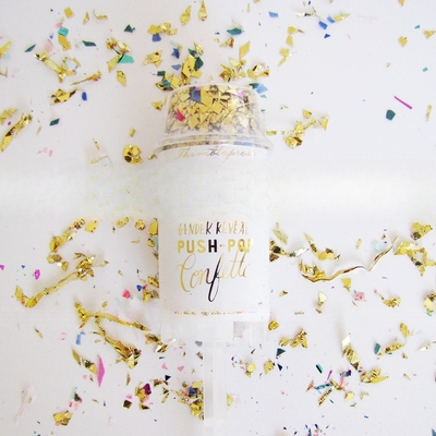 Đa màu giới tính tiết lộ Confetti Poppers Biodegradable Confetti Cannon Đám cưới