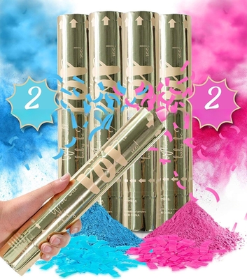 Pink Party Time Confetti Shooter Biodegradable cho đám cưới sinh nhật