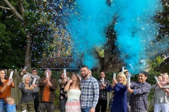 Phong trào tiết lộ giới tính Poppers Cannon Confetti cầm tay OEM ODM
