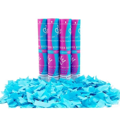 Em bé tiết lộ giới tính Confetti Cannon màu xanh hoặc hồng Boy or Girl Party Popper Slip 30/45/60cm