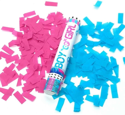 Giá tốt nhất giới tính tiết lộ pháo đài chống cháy pháo popper confetti đại bác bé trai hoặc bé gái sinh nhật chai sắt em bé