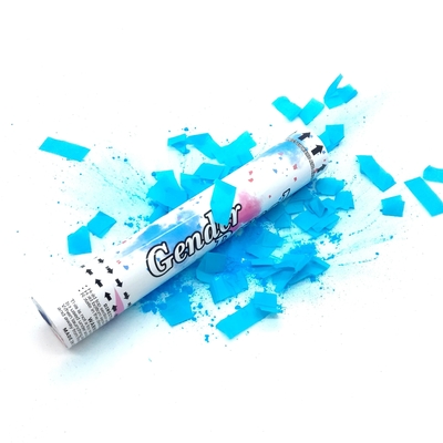 Giới tính tiết lộ Confetti Party Popper Khói Holi màu sắc bột sinh học phân hủy chống cháy bên popper confetti