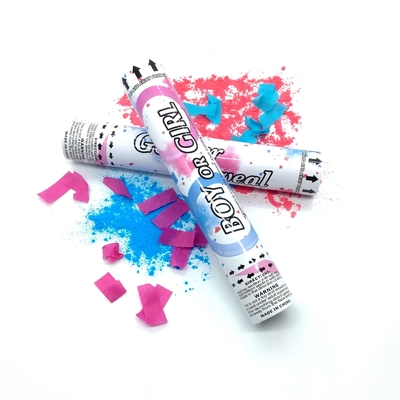 con trai hay con gái giới tính tiết lộ giấy confetti shooter màu chạy thuốc lá khói phân hủy sinh học chống cháy bên popper confetti c