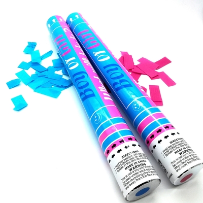 Ali Blue Pink Custom Biodegradable Confetti Khói tiết lộ giới tính Confetti Bột Cannon Party Popper Confetti