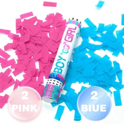con trai hay con gái giới tính tiết lộ giấy confetti shooter màu chạy thuốc lá khói phân hủy sinh học chống cháy bên popper confetti c