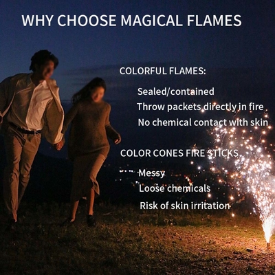 Màu sắc Magic Powder Fire 10 x 10 g Magic Flame Màu sắc Fire Powder Neon Flames