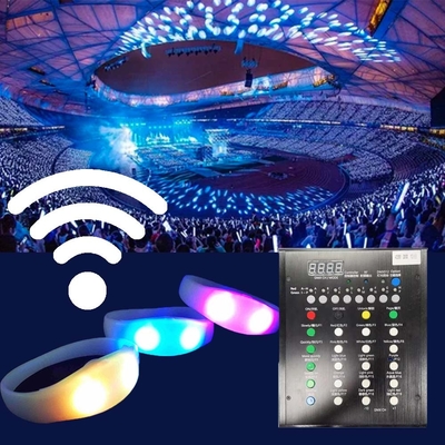 2024 DMX 512 Đèn điều khiển từ xa LED vòng tay RGB Pulseras Brasil luz gira Pulseras LED Con Control DMX