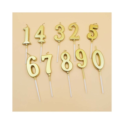 Champagne vàng nến sinh nhật số 0-9 Cake Topper Chúc mừng sinh nhật trang trí cho phụ nữ đàn ông con gái bé trai bữa tiệc
