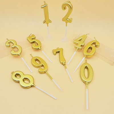 Champagne vàng nến sinh nhật số 0-9 Cake Topper Chúc mừng sinh nhật trang trí cho phụ nữ đàn ông con gái bé trai bữa tiệc