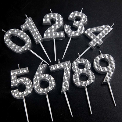 Champagne vàng nến sinh nhật số 0-9 Cake Topper Chúc mừng sinh nhật trang trí cho phụ nữ đàn ông con gái bé trai bữa tiệc