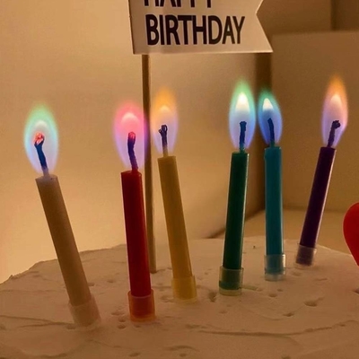 Creative Rainbow Flame Candle cho trang trí bữa tiệc và lễ kỷ niệm sinh nhật