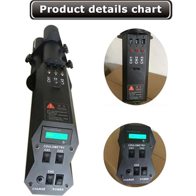 Vũ khí pháo hoa điện tử với ba đầu phun và thiết kế ruy băng tùy chỉnh 50W-10kw