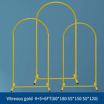 Kim loại vàng khung trưng bày hoa Vòng trên nền Đứng đám cưới Chào mừng nền hoa Balloon Arch