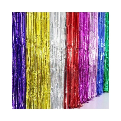Lễ hội sinh nhật Hậu trường Photo Booth Fringe Tassel Door Foil Curtain