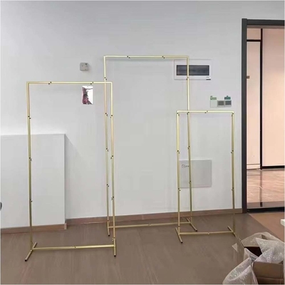 Vàng kim loại hình chữ nhật đám cưới vòm nền đứng cho lễ hội tiệc sinh nhật