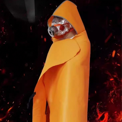 Nhà bếp chữa cháy cách nhiệt khẩn cấp sự sống còn An toàn chăn Hooded Fire Escape Capes Suit chống cháy