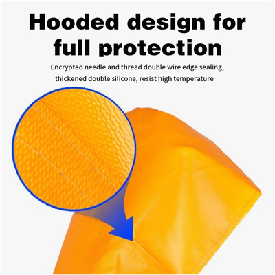 Nhà bếp chữa cháy cách nhiệt khẩn cấp sự sống còn An toàn chăn Hooded Fire Escape Capes Suit chống cháy