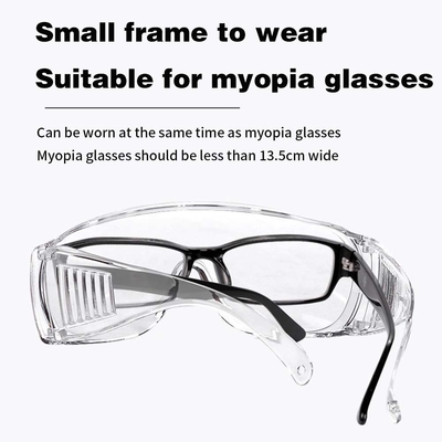 Trò chơi ngoài trời Transparent Wide Vision Sports Safety Goggles khung polycarbonate rõ ràng