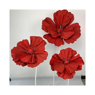 Hiện đại trong nhà và ngoài trời khổng lồ lụa nhân tạo mô phỏng lớn organza hoa cho đám cưới trang trí hậu trường bữa tiệc