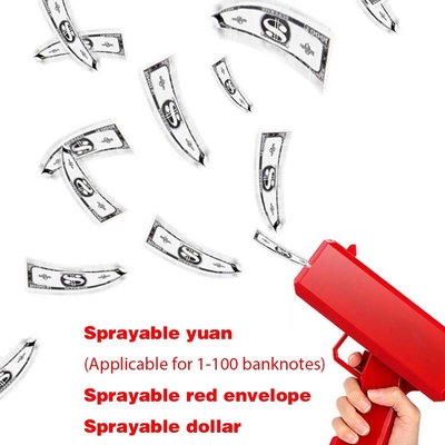 Trang trí tiệc sinh nhật Tiền mặt Cannon Spray Nhựa thật Scatter Pistol Vàng Đồ chơi Đô la Tiền súng cho đồ tiệc