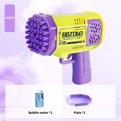 Bubble Gun Rocket 69 lỗ Máy bong bóng xà phòng Giáng sinh quà tặng súng hình dạng thổi tự động với đồ chơi nhẹ cho trẻ em