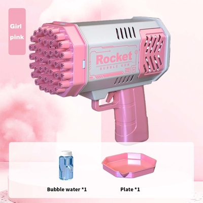 Bubble Gun Rocket 69 lỗ Máy bong bóng xà phòng Giáng sinh quà tặng súng hình dạng thổi tự động với đồ chơi nhẹ cho trẻ em