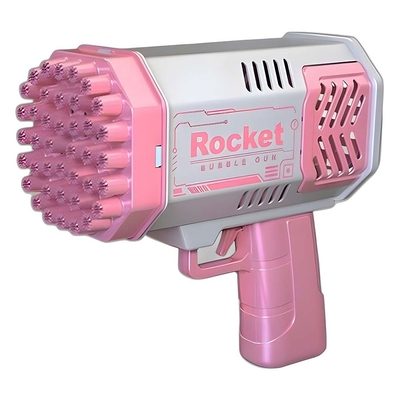 Bubble Gun Rocket 69 lỗ Máy bong bóng xà phòng Giáng sinh quà tặng súng hình dạng thổi tự động với đồ chơi nhẹ cho trẻ em