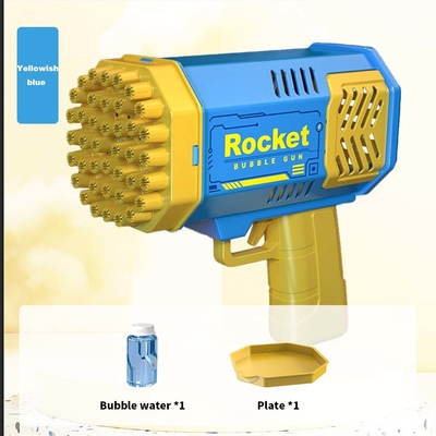 Bubble Gun Rocket 69 lỗ Máy bong bóng xà phòng Giáng sinh quà tặng súng hình dạng thổi tự động với đồ chơi nhẹ cho trẻ em