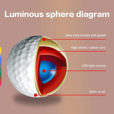 Custom Flashing Light Up Golf Balls Colorful Bulk Assortment cho thực hành thể thao