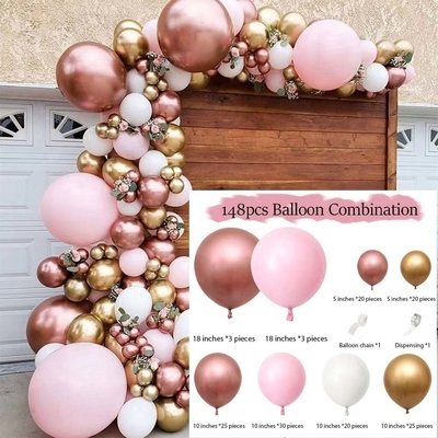 Pink Blue Latex Balloon Arch Kit Set Wedding Birthday Party trang trí bóng bay Set