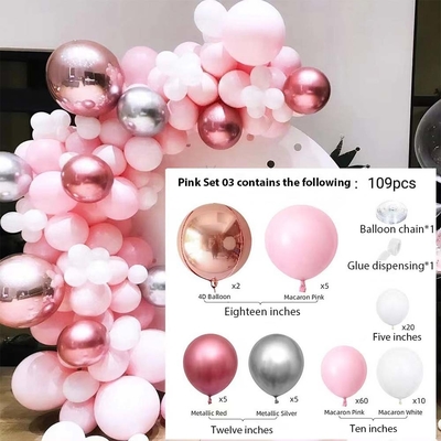 Pink Blue Latex Balloon Arch Kit Set Wedding Birthday Party trang trí bóng bay Set