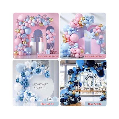 Pink Blue Latex Balloon Arch Kit Set Wedding Birthday Party trang trí bóng bay Set