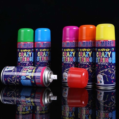 Vòng bắn 5-8m Đơn giản, màu sắc và Silly Crazy String Spray cho trang trí lễ hội