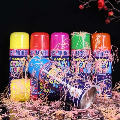 Vòng bắn 5-8m Đơn giản, màu sắc và Silly Crazy String Spray cho trang trí lễ hội